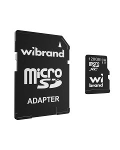 Карта пам'яті Wibrand 128 GB mictoSD UHS-I U3 Class 10 (WICDHU3/128GB-A)