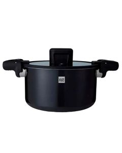 Каструля-скороварка Xiaomi HUOHOU Stainless Steel Enamel Micro Pressure Cooker Black 6л (HU0159)