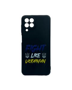 Чехол Wave We are Ukraine Case Samsung M53-2022/M536 Black Fight Like Ukrainian with Camera Lens