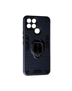 Чехол Armor Antishock Case для Infinix Smart 6 with Ring Dark Blue with Camera Lens