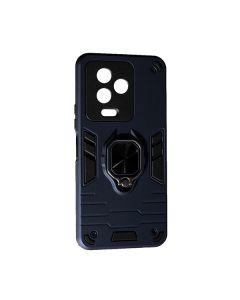 Чехол Armor Antishock Case для Infinix Note 12 Pro with Ring Dark Blue with Camera Lens