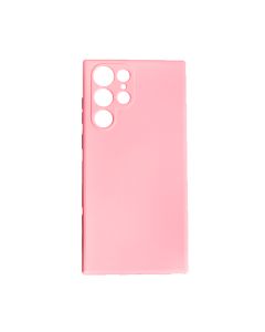 Чехол Original Soft Touch Case for Samsung S22 Ultra/S908 Pink with Camera Lens