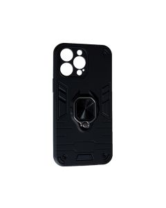 Чехол Armor Antishok Case для iPhone 14 Pro Max with Ring Black with Camera Lens