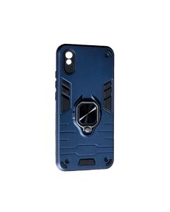 Чехол Armor Antishock Case для Xiaomi Redmi 9a with Ring Dark Blue with Camera Lens