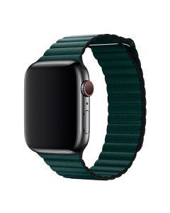 Ремінець для Apple Watch 38mm/40mm Magnetic Leather Loop Forest Green