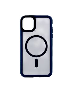 Чохол накладка Mate Plus Metal Buttons Case with MagSafe для iPhone 12/12 Pro  Dark Blue