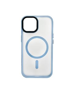 Чохол накладка Mate Plus Metal Buttons Case with MagSafe для iPhone 15 Light Blue