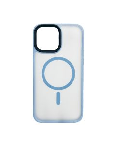 Чохол накладка Mate Plus Metal Buttons Case with MagSafe для iPhone 13 Pro Light Blue