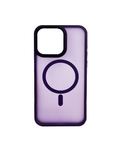 Чохол накладка Mate Plus Metal Buttons Case with MagSafe для iPhone 15 Pro Deep Purple