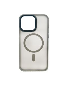Чохол накладка Mate Plus Metal Buttons Case with MagSafe для iPhone 15 Pro Max Grey
