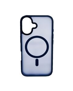Чохол накладка Mate Plus Metal Buttons Case with MagSafe для iPhone 16 Dark Blue
