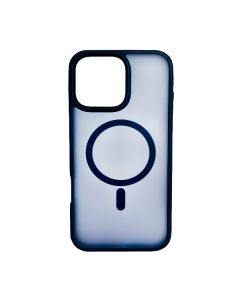 Чохол накладка Mate Plus Metal Buttons Case with MagSafe для iPhone 16 Pro Max Dark Blue