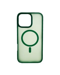Чохол накладка Mate Plus Metal Buttons Case with MagSafe для iPhone 16 Pro Green