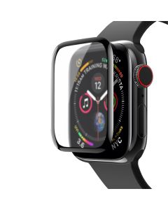 Захисне скло Matte for Apple Watch Series 5 44 mm 3D Black (тех.пак)