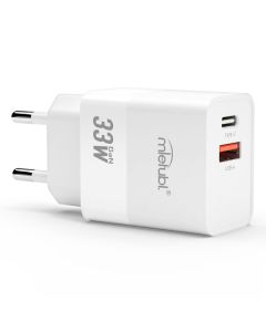 МЗП MIetubl MTB-CS06E USB-C + USB 33W + Type-C Cable White