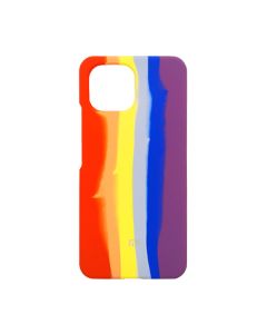 Чехол Silicone Cover Full Rainbow для Xiaomi Mi 11 Lite Red/Violet