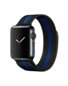 Ремешок для Apple Watch 38mm/40mm Milanese Loop Watch Band Black/Blue