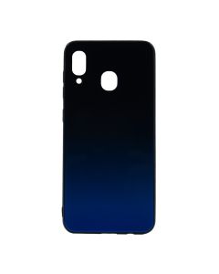 Silicon Mirror Glass Gradient Case для Samsung A20-2019/A205 Blue Abyss