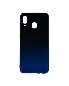 Чохол Silicon Mirror Glass Gradient Case для Samsung A20-2019/A205/A30-2019/A305 Blue Abyss