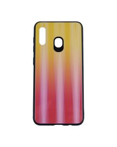 Чохол Silicon Mirror Shine Gradient Case для Samsung A20-2019/A205 Sunset Red