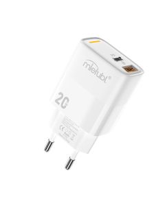 СЗУ MIetubl MTB-CS03E USB-C + QC3.0 20W White