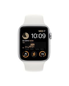 Смарт-годинник Apple Watch Series SE 2 GPS 44mm Silver Aluminium Case with White Sport Band (MNK23)
