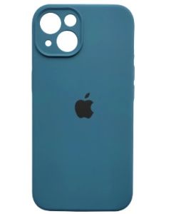 Чехол Soft Touch для Apple iPhone 13/14 Navy Blue with Camera Lens Protection Square