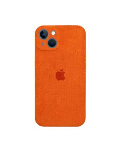 Чохол Alcantara для Apple iPhone 13/14 with Camera Lens Orange