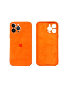 Чохол Alcantara для Apple iPhone 13 Pro Max with Camera Lens Orange