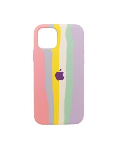 Чохол Silicone Cover Full Rainbow для iPhone 11 Pro Max Pink/Lilac