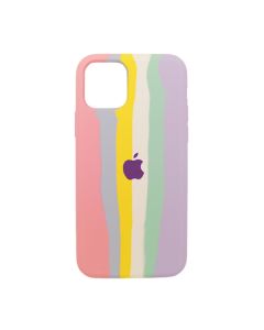 Чехол Silicone Cover Full Rainbow для iPhone 11 Pink/Lilac