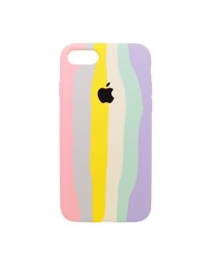 Чехол Silicone Cover Full Rainbow для iPhone 7/8 Pink/Lilac