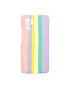 Чохол Silicone Cover Full Rainbow для Xiaomi Redmi Note10 Pink/Lilac with Camera Lens