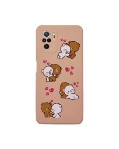 Чехол Original Soft Touch Case for Xiaomi Redmi Note10 Pink Sand Bears with Camera Lens