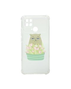Чохол Wave Cute Case для Xiaomi Redmi 10с/Poco C40 Clear Cat is a Mood with Camera Lens