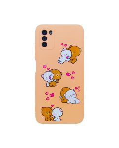 Чехол Original Soft Touch Case for Xiaomi Poco M3 Pink Sand Bears with Camera Lens