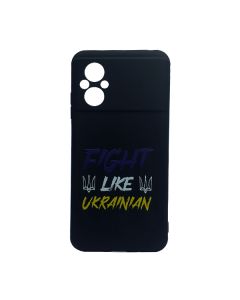 Чехол Wave We are Ukraine Case Xiaomi Poco M5/Redmi Note 11R Black Fight Like Ukrainian with Camera Lens