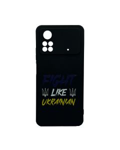 Чохол Wave We are Ukraine Case Xiaomi Poco X4 Pro 5G Black Fight Like Ukrainian with Camera Lens