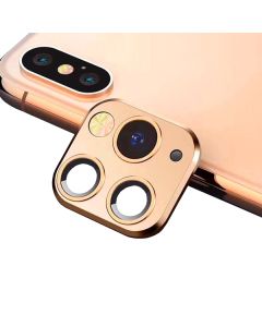 Защитное стекло на заднюю камеру iPhone X/XS/XS Max 3D Gold (муляж iPhone 11 Pro)