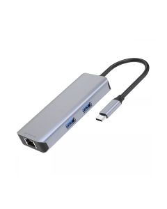 USB-хаб Proove Iron Link 6 in 1 (2*USB3.0 + SD/TF + RJ45 + HDMI) Silver