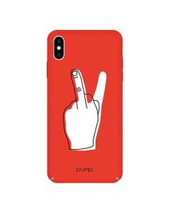 Чохол Pump Tender Touch Case для iPhone X/XS V for Middle Finger