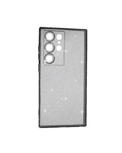 Чохол Silicon Shiny Case Samsung S24 Ultra/S928 Glitter Clear/Black