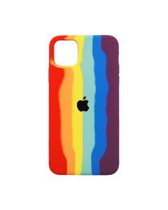 Чохол Silicone Cover Full Rainbow для iPhone 11 Pro Max Red/Violet