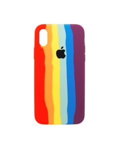Чохол Silicone Cover Full Rainbow для iPhone XR Red/Violet