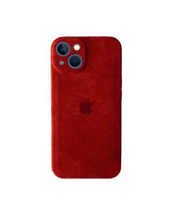 Чохол Alcantara для Apple iPhone 13/14 with Camera Lens Red