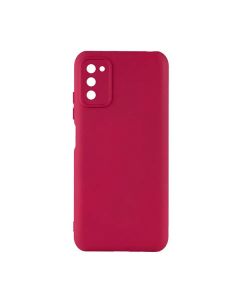 Чехол Original Soft Touch Case for Samsung A03s-2021/A037 Rose Red with Camera Lens