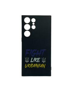 Чохол Wave We are Ukraine Case Samsung S23 Ultra/S918 Black Fight Like Ukrainian with Camera Lens