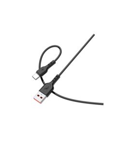 Кабель SkyDolphin S66T USB to USB Type-C 1m Black (USB-000650)