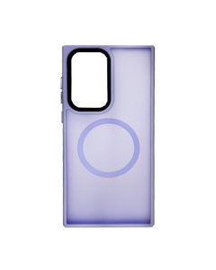 Чохол накладка Mate Plus Metal Buttons Case with MagSafe для Samsung S22 Ultra/S908 Light Purple