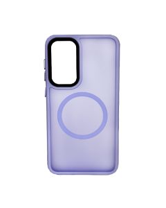 Чохол накладка Mate Plus Metal Buttons Case with MagSafe для Samsung S23 Plus/S916 Light Purple